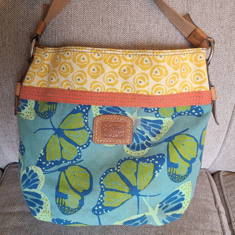 Fossil Canvis Hobo Handbag
